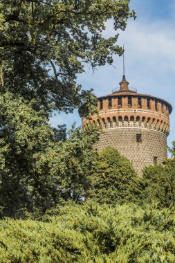 Milano Merkezi güzel Sforzesco Castle