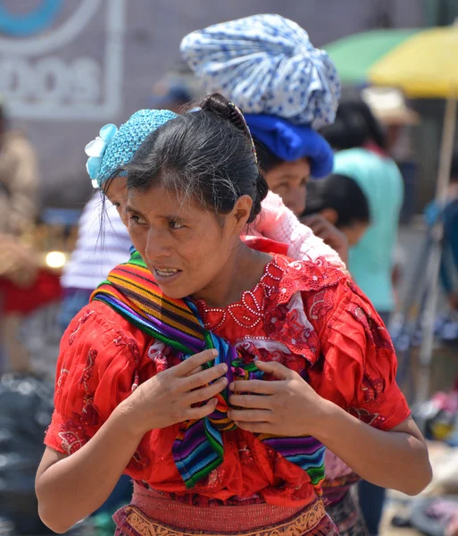 Santiago Atitlan Guatemala April 2016 Porträt Einer Maya Frau Die — Stockfoto