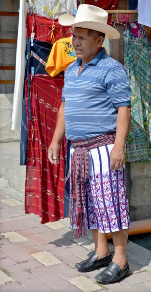 Santiago Atitlan Guatemala Dubna 2016 Portrét Mayského Muže Mayský Lid — Stock fotografie