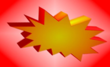 Red and orange speech cloud