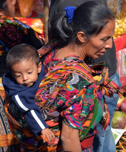 Chichicastenango Gustemala April 2016 Porträt Eines Maya Babys Auf Dem — Stockfoto