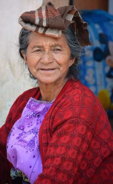 Chichicastenango Gustemala Dubna 2016 Portrét Mayské Ženy Mayský Lid Stále — Stock fotografie