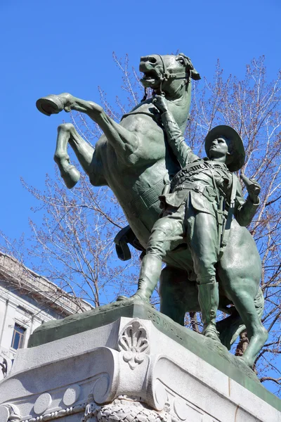 Montreal Canadá Abril 2016 Estatua Ecuestre Fue Esculpida Por George — Foto de Stock