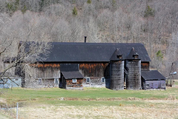 Bromont Québec Canada Avril 2016 Ancienne Ferme Début Printemps Campagne — Photo