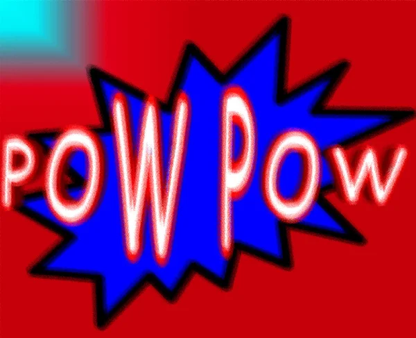 Cartoon pow pow illustration — Stock Photo, Image