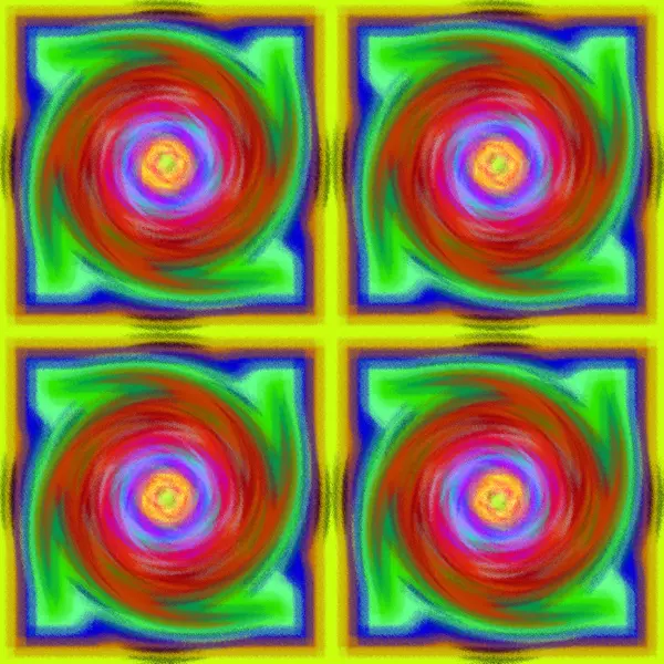 Psychedelic Spiral Fractal Pattern Background — Stock Photo, Image
