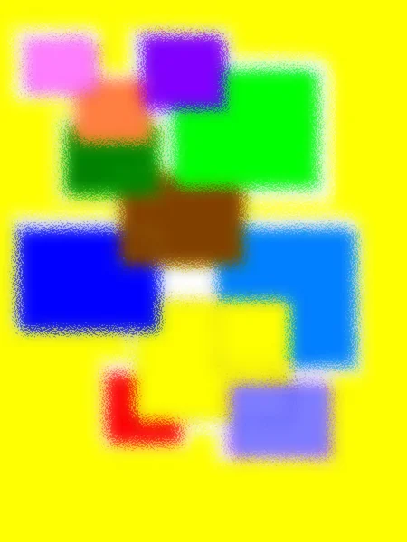 Schemi Vetrate Colorate Psichedeliche Quadrati — Foto Stock