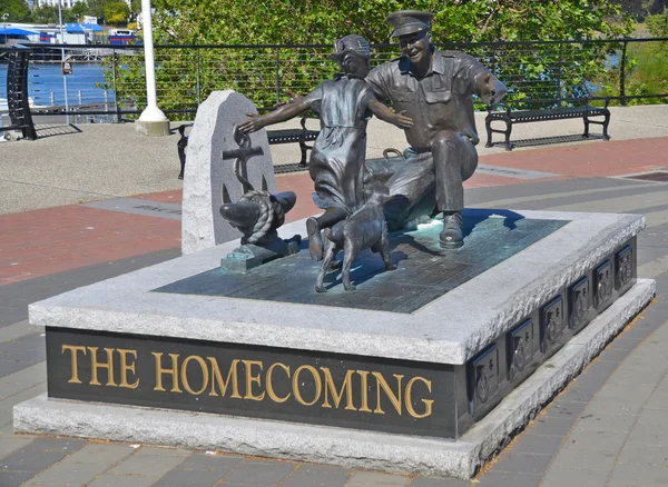 Victoria Canada June 2015 Homecoming Nathan Scott Which Bronze Figure — Stock Photo, Image