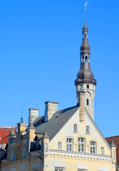 Tallinn Estonsko 2015 Tallinnská Radnice Budova Tallinnu Estonsku Vedle Náměstí — Stock fotografie