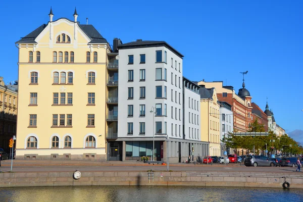 Helsinki Finlandia 2015 Pohjoisranta Encuentra Centro Corre Largo Del Puerto —  Fotos de Stock