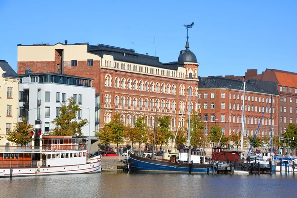 Helsinki Finlandia 2015 Pohjoisranta Encuentra Centro Corre Largo Del Puerto — Foto de Stock