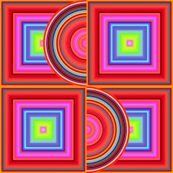 Blur Pixel Seamless Colorful Pattern Circles Squares — Stock Photo, Image