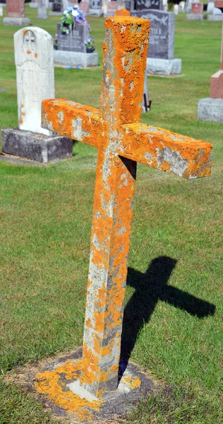 Bromont Quebec Canada 2014 Cross Grave Cemetery Saint Francois Xavier — 스톡 사진