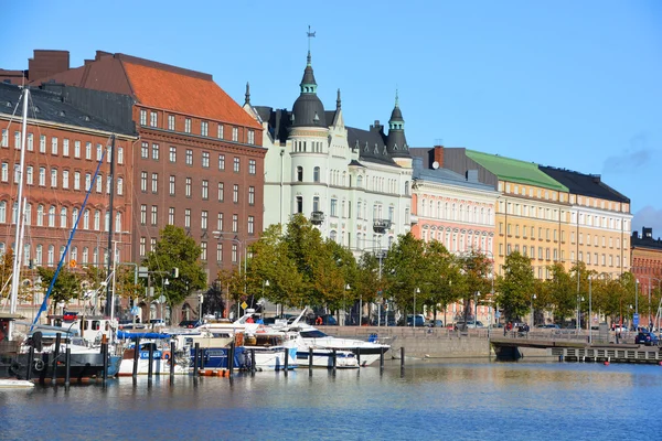 Casas Pohjoisranta construidas en diferentes estilos arquitectónicos — Foto de Stock