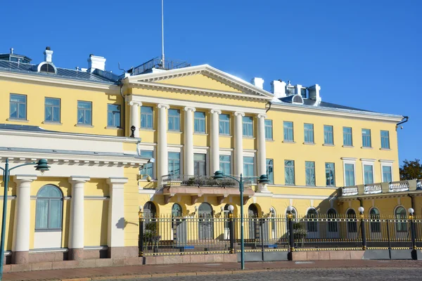 Helsinky Finsko 2015 Vládní Palác Helsinkách Výkonnou Kancelářskou Budovou Finské — Stock fotografie