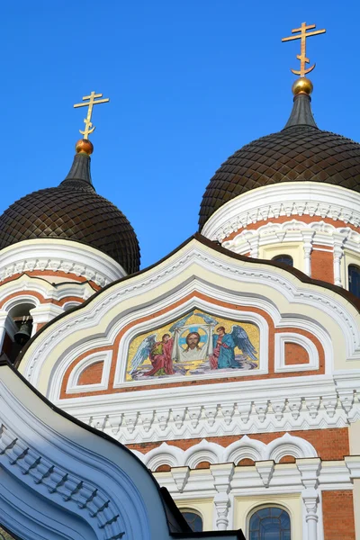 Estonie Tallinne 2015 Cathédrale Alexandre Nevsky Est Une Cathédrale Orthodoxe — Photo