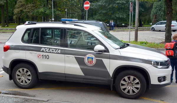 Riga Latvia Municipal Police Pasvaldibas Policija Police People Police Cars — Stock Photo, Image