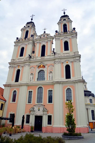 Romántica Nevada Catedral San Nicolás Praga Soleado Día República Checa — Foto de Stock