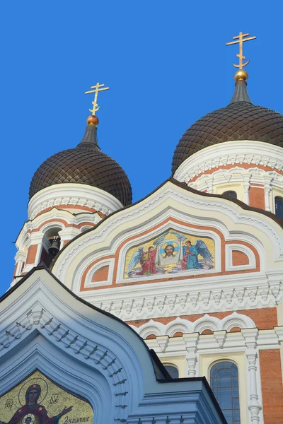 Estonie Tallinne 2015 Cathédrale Alexandre Nevsky Est Une Cathédrale Orthodoxe — Photo