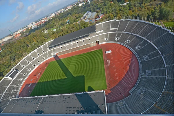 Helsinki Finland September 2015 Olympiastadion Olimpic Stadium Terletak Distrik Toolo — Stok Foto