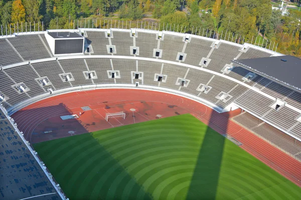 Helsinki Finland Setembro 2015 Dentro Olympiastadion Estádio Olímpico Localizado Distrito — Fotografia de Stock