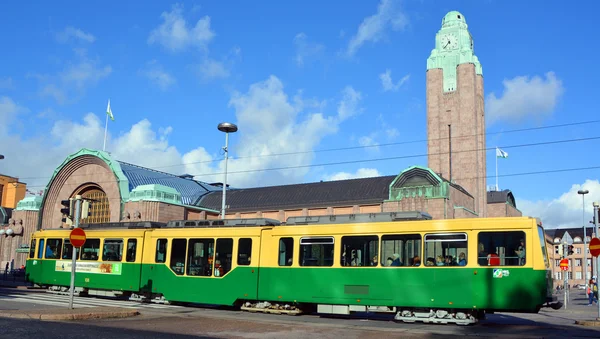 Гельсінкі Фінляндія Вересня 2015 Гельсінська Трамвайна Мережа Частиною Гельсінського Громадського — стокове фото