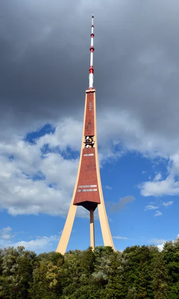 Riga Lavtia 2015 Riga Radio Tower Είναι Ψηλότερος Πύργος Στην — Φωτογραφία Αρχείου