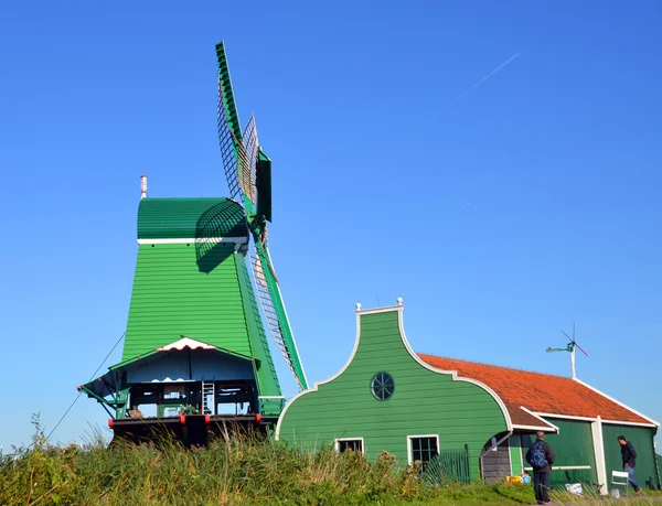 Moinhos de vento históricos de Zaandam — Fotografia de Stock