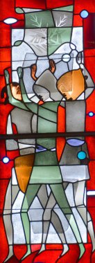 MONTREAL CANADA SEPTEMBER 4 2015: abstract street art graffiti on wall