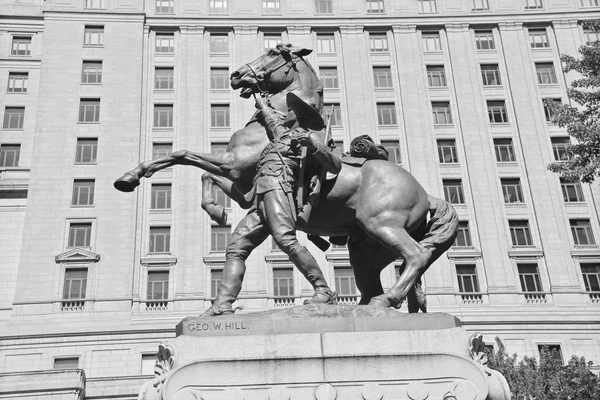 Montreal Canada Septembro 2015 Estátua Equestre Foi Esculpida Por George — Fotografia de Stock