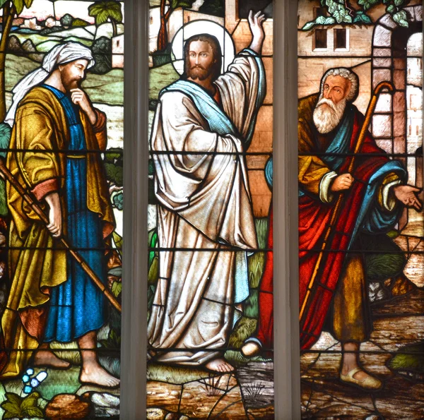 Montreal Kanada Szeptember 2015 Stained Glass Window Saint James United — Stock Fotó