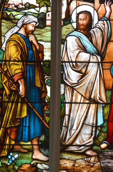 Montreal Canada September 2015 Stained Glass Window Saint James United — Stok fotoğraf