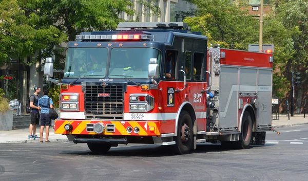 Montreal Canada September 2015 Fire Engine Service Securite Incendie Montreal — Stock Photo, Image