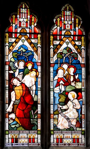 Montreal Canada August 2015 Stained Gals Window Christ Church Cathedral — Stock Photo, Image