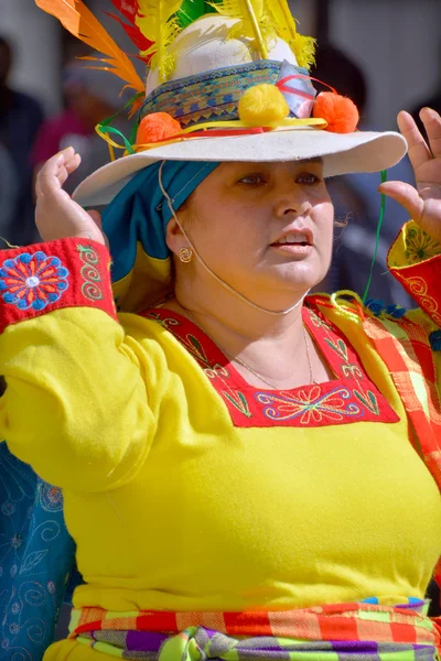 Montréal Québec Canada Août 2015 Femme Colombienne Costume Danse Traditionnelle — Photo