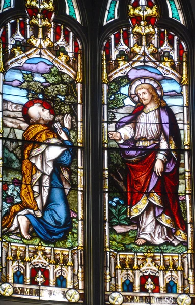 Vancouver Kanada Június 2015 Stained Glass Window Metropolitan Cathedral Our — Stock Fotó