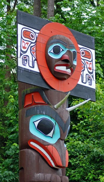 Vancouver Canada Juni 2015 Totem Polen Brockton Point Stanley Park — Stockfoto