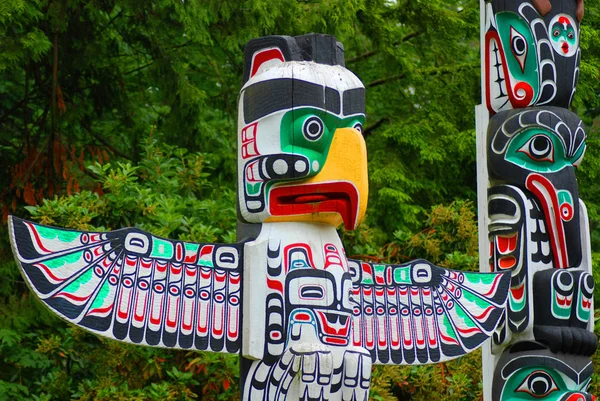 Vancouver Canada Juni 2015 Totem Polen Brockton Point Stanley Park — Stockfoto