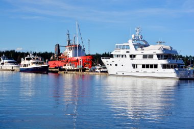 Nanaimo Bc Kanada 21 Haziran 2105: Nanaimo Liman İdaresi Limanı, önemli ulaşım bağlantıları, etkinlikler, eğlence, eğlence, kültür 