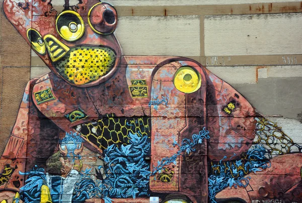 Montreal Canada Julio 2015 Street Art Montreal Robot Montreal Lugar — Foto de Stock