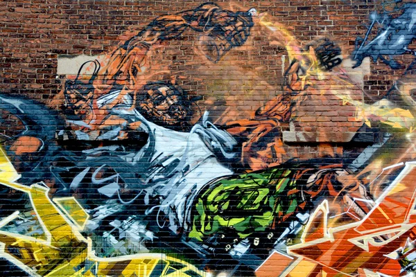 Montreal Canada Julho 2015 Grafite Arte Imagem — Fotografia de Stock