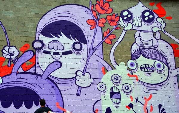 Montreal Canada Julio 2015 Arte Callejero Montreal Alien Montreal Lugar — Foto de Stock