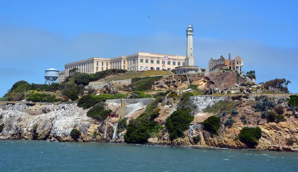 San Francisco Usa 2015 Alcatraz Rock Deniz Feneri Askeri Takviye — Stok fotoğraf