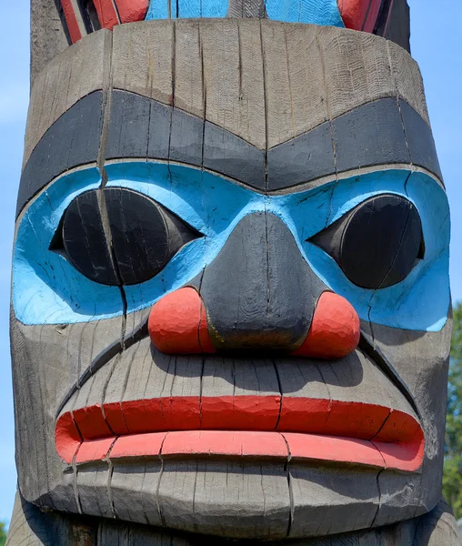 Дункан Канада Июня 2015 Тотем Столб Туристическом Лозунге Дункана Город — стоковое фото
