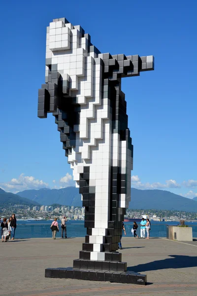 Vancouver Canadá Junio 2105 Digital Orca Una Escultura Douglas Coupland — Foto de Stock