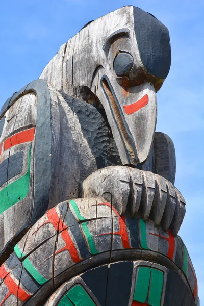 Duncan Canada June 2015 Totempåle Duncans Turismeslagord City Totems Byen – stockfoto