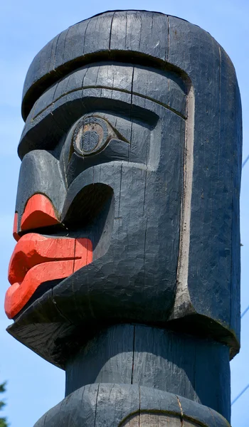 Duncan Canada June 2015 Totem Pole Duncan Tourism Slogan City — ストック写真