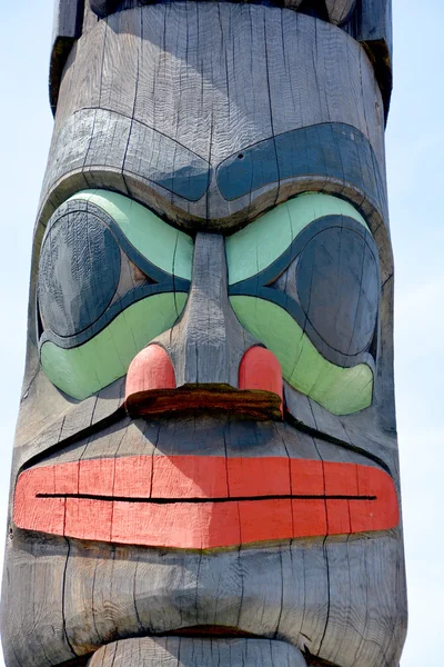 Duncan Canada Junho 2015 Totem Pole Slogan Turístico Duncan Cidade — Fotografia de Stock