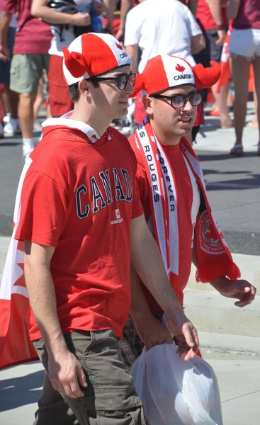 Vancouver Canadá Junio 2015 Los Aficionados Canadienses Llegan Place Stadium — Foto de Stock