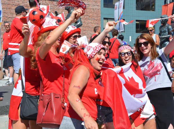 Vancouver Canada Junho 2015 Fãs Canadenses Chegam Estádio Place Para — Fotografia de Stock